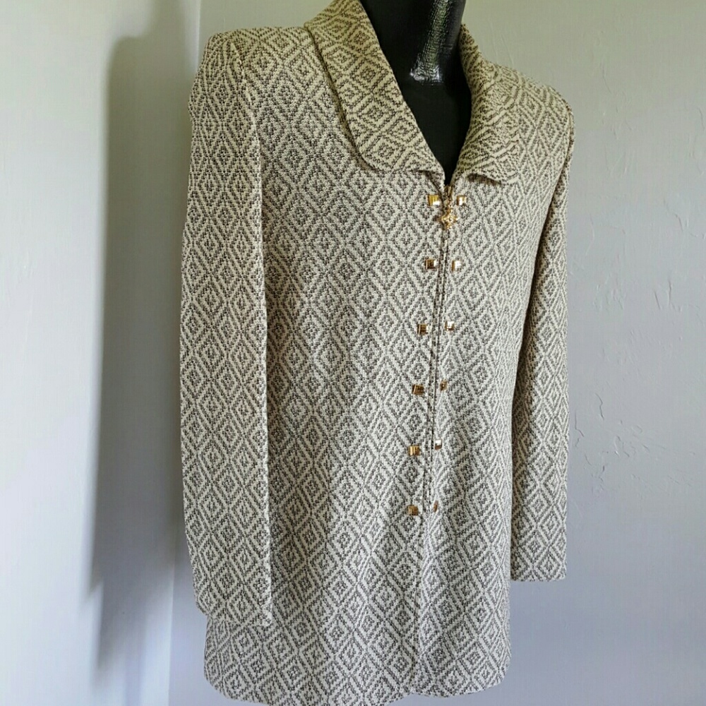 St. John by Marie Gray blazer cardigan size 10 - Picture 3 of 8